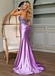 Rachel Allan 70838 Embellished Top High Slit Strapless Dress