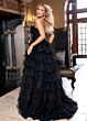 Rachel Allan 70845 Ruffle Skirt Bow Neck Strapless Dress