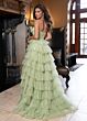 Rachel Allan 70845 Ruffle Skirt Bow Neck Strapless Dress