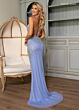 Rachel Allan 70855 Strappy Back Side Slit Embellished Dress