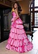 Rachel Allan 70863 Layered Skirt Bow Back Corset Dress