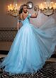 Rachel Allan 70865 Floral Appliques Off The Shoulder Dress