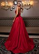 Rachel Allan 70871 Slit Skirt Strapless Corset Dress
