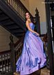 Rachel Allan 70871 Slit Skirt Strapless Corset Dress