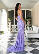 Rachel Allan 70931 Brush Train Embellished Dress