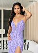 Rachel Allan 70931 Brush Train Embellished Dress