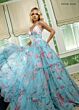 Rachel Allan 70935 Tiered Skirt Floral Dress