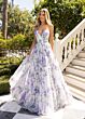 Rachel Allan 70935 Tiered Skirt Floral Dress