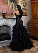 Rachel Allan 70938 Tiered Ruffle Skirt Strapless Dress