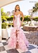 Rachel Allan 70938 Tiered Ruffle Skirt Strapless Dress