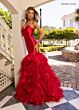 Rachel Allan 70938 Tiered Ruffle Skirt Strapless Dress