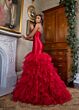 Rachel Allan 70938 Tiered Ruffle Skirt Strapless Dress