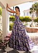 Rachel Allan 70939 Tiered Skirt Floral Jacquard Dress
