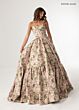 Rachel Allan 70939 Tiered Skirt Floral Jacquard Dress