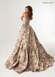 Rachel Allan 70939 Tiered Skirt Floral Jacquard Dress