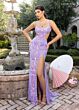 Rachel Allan 70942 Cutout Side Embellished Dress