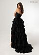 Rachel Allan 70944 Tiered Ruffle Skirt Embellished High-Low Dress
