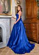 Rachel Allan 70945 Panel Train Halter Strap Dress