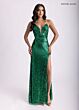 Rachel Allan 70948 Side Slit Embellished Dress
