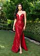 Rachel Allan 70948 Side Slit Embellished Dress