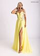 Rachel Allan 70951 Ruched Bodice High Slit Dress