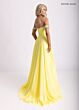 Rachel Allan 70951 Ruched Bodice High Slit Dress