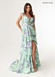 Rachel Allan 70953 Tiered Ruffle Skirt Lace-Up Dress