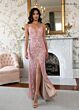 Rachel Allan 70958 High Slit Spaghetti Strap Dress