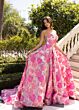 Rachel Allan 70975 High Slit Floral Jacquard Dress