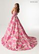 Rachel Allan 70975 High Slit Floral Jacquard Dress