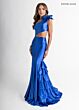 Rachel Allan 70976 Waterfall Back One Shoulder Dress