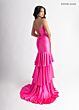 Rachel Allan 70987 Slit Skirt Lace-Up Dress