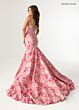 Rachel Allan 70988 Bubble Skirt Floral Jacquard Dress