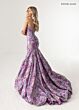Rachel Allan 70988 Bubble Skirt Floral Jacquard Dress