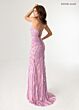 Rachel Allan 70990 Front Slit Embellished Dress