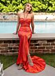 Rachel Allan 70997 Halter Strap Embellished Dress