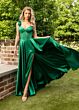 Rachel Allan 71004 Corset Bodice One Shoulder Dress