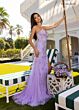 Rachel Allan 71013 High Slit Strapless Dress