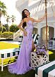 Rachel Allan 71013 High Slit Strapless Dress