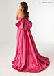 Rachel Allan 71016 Side Slit Back Bow Watteau Train Dress