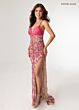 Rachel Allan 71016 Side Slit Back Bow Watteau Train Dress