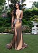 Rachel Allan 71022 High Slit Plunging Neckline Dress