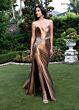 Rachel Allan 71022 High Slit Plunging Neckline Dress