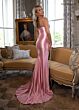Rachel Allan 71022 High Slit Plunging Neckline Dress