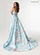 Rachel Allan 71031 Sweep Train Slit Skirt Floral Dress
