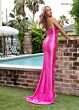 Rachel Allan 71033 High Slit Strapless Embellished Dress