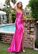 Rachel Allan 71033 High Slit Strapless Embellished Dress