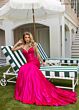 Rachel Allan 71040 Ruched Bodice Lace-Up Dress