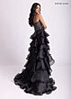 Rachel Allan 71049 Tiered Ruffle Skirt High Slit Dress