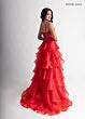 Rachel Allan 71049 Tiered Ruffle Skirt High Slit Dress